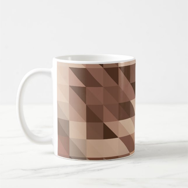 Abstract geometric background looks like stylised  coffee mug (Left)