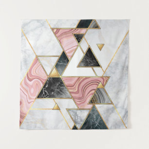Abstract geometric background. Modern marble mosai Tapestry
