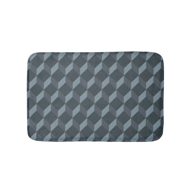 Abstract Geometric Background Pattern Bath Mat (Front)