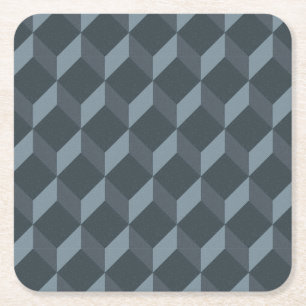 Abstract Geometric Background Pattern Square Paper Coaster
