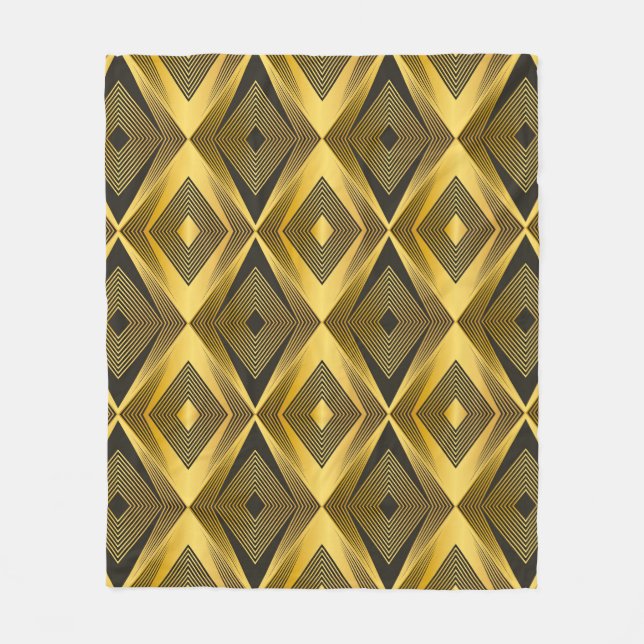 Abstract geometric background. Vintage Art Deco.  Fleece Blanket (Front)