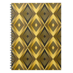 Abstract geometric background. Vintage Art Deco.  Notebook