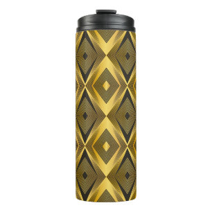 Abstract geometric background. Vintage Art Deco. Thermal Tumbler