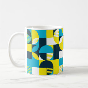 Abstract geometric background with squares,triangl coffee mug