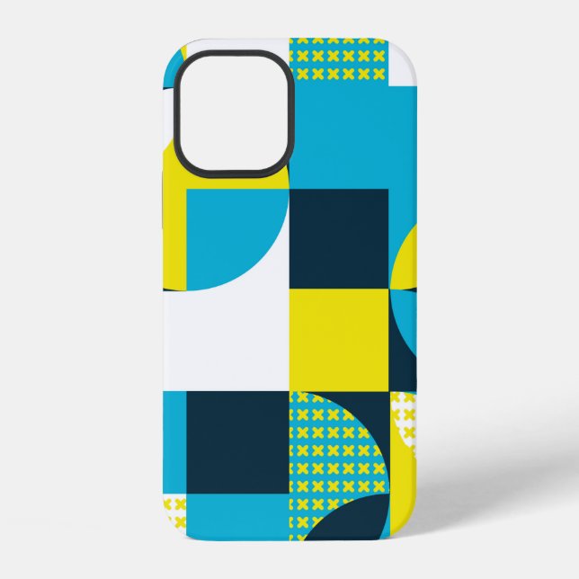 Abstract geometric background with squares,triangl iPhone case (Back)