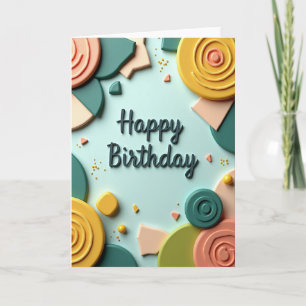 Abstract Geometric Birthday Card