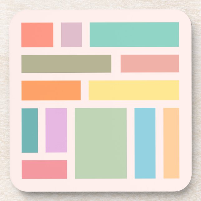 Abstract Geometric Blocks Coaster (Front)