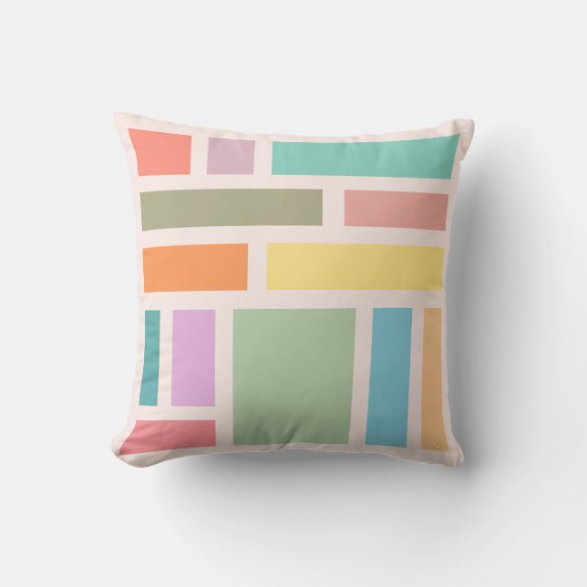 Abstract Geometric Blocks Cushion (Front)