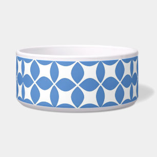Abstract Geometric Blue and White Pattern