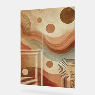 Abstract Geometric Boho Art Print Acrylic Sign
