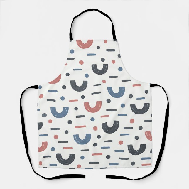 Abstract Geometric Boho Pattern Apron (Front)
