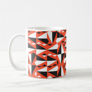 Abstract Geometric Brush: Vintage Pattern Coffee Mug