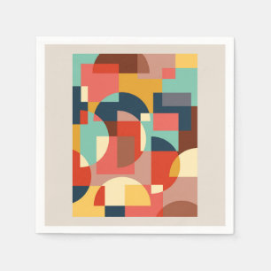 Abstract geometric circle background napkin