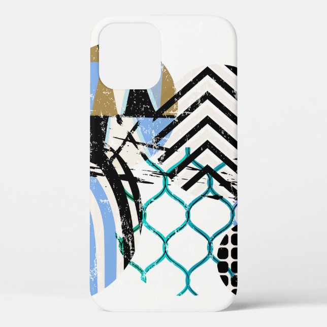 abstract geometric circle background, with grunge  Case-Mate iPhone case (Back)