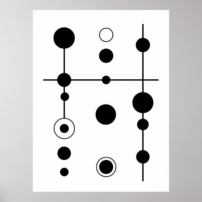 Abstract Geometric Circles and Lines Art | Minimal Poster (Front)