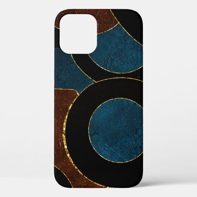 Abstract Geometric Circles Gold  Glitter Foil | Case-Mate iPhone Case (Back)