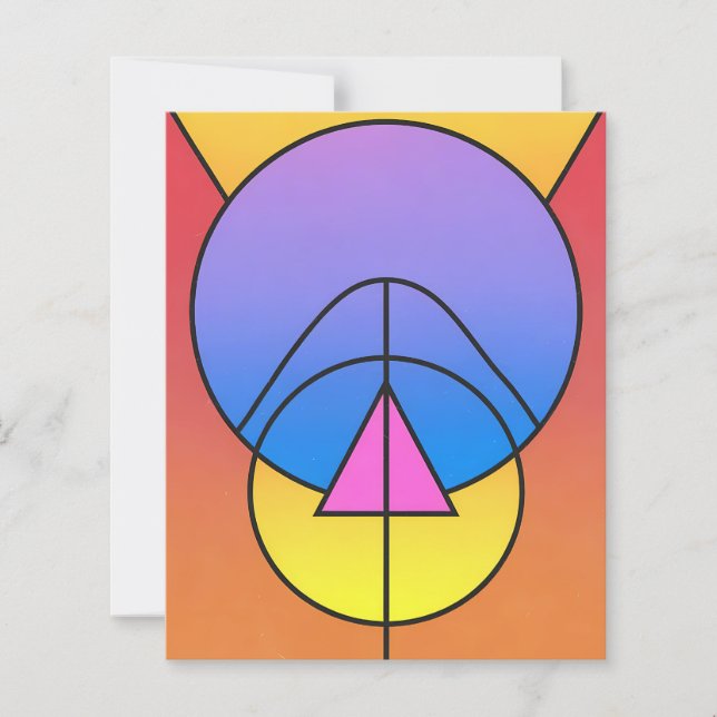 Abstract Geometric Circles Line Colorful Paper  (Front)