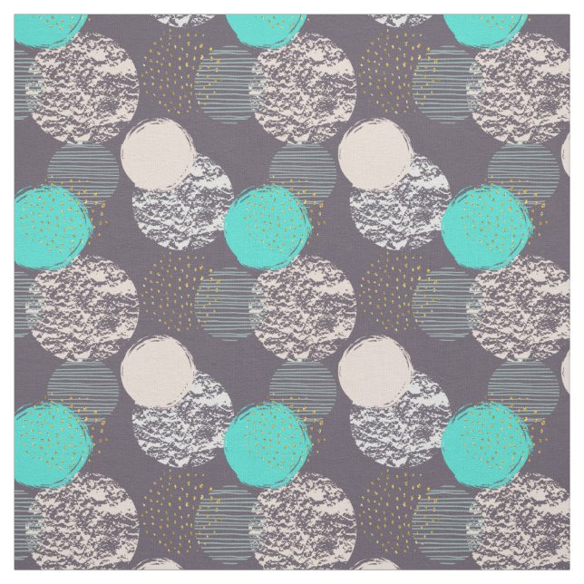 Abstract Geometric Circles Pattern fabric (Swatch)