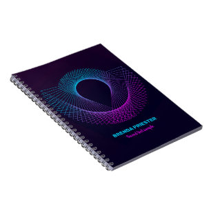 Abstract geometric circular design notebook