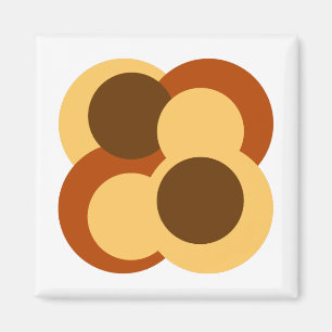 Abstract Geometric Circular Shapes Magnet