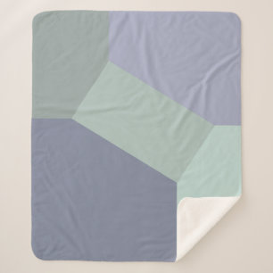 Abstract Geometric Colour Block Sherpa Blanket