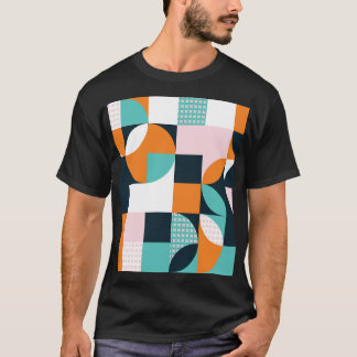 Abstract Geometric: Colourful 3D Effect. T-Shirt