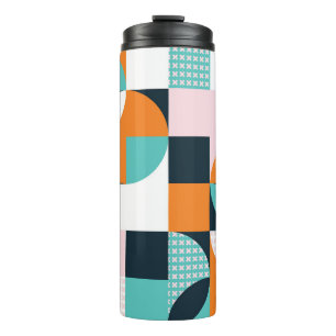 Abstract Geometric: Colourful 3D Effect. Thermal Tumbler