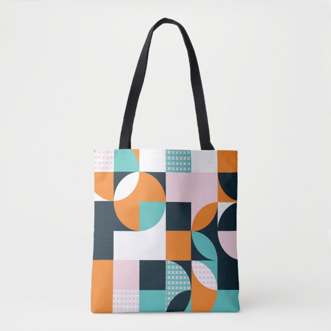 Abstract Geometric: Colourful 3D Effect. Tote Bag (Front)