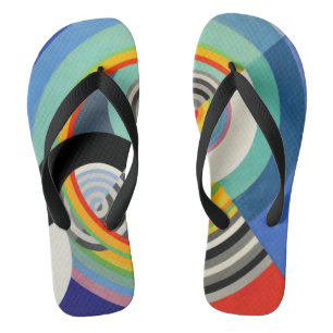 abstract geometric colourful by Robert Delaunay Thongs