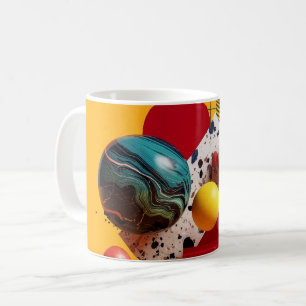 Abstract geometric colourful composition  coffee mug
