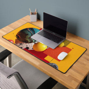 Abstract geometric colourful composition desk mat