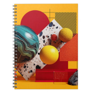 Abstract geometric colourful composition  notebook