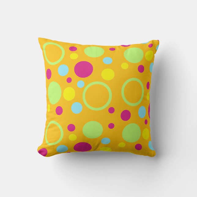 Abstract Geometric Colourful Cushion (Front)
