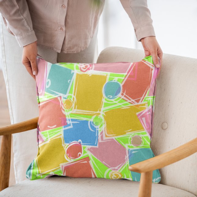 Abstract Geometric Colourful  Cushion (Creator Uploaded)