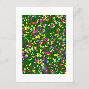Abstract Geometric Colourful Floral Pattern Holiday Postcard