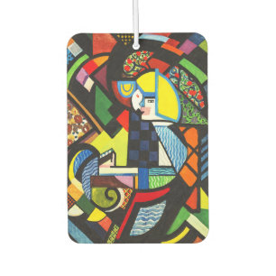 Abstract Geometric Colourful Modernist Painting Car Air Freshener