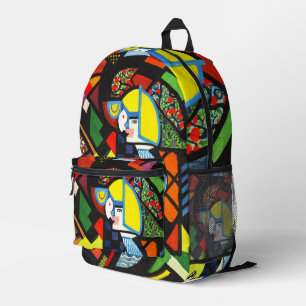 Abstract Geometric Colourful Modernist Painting Printed Backpack