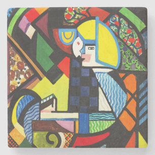 Abstract Geometric Colourful Modernist Painting Stone Coaster