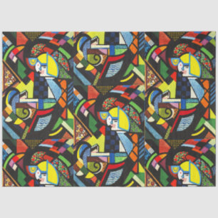 Abstract Geometric Colourful Modernist Painting Tissue Paper