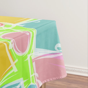 Abstract Geometric Colourful  Tablecloth