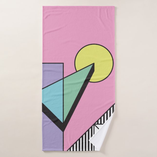 Abstract geometric composition background in postm bath towel (Bath Towel)