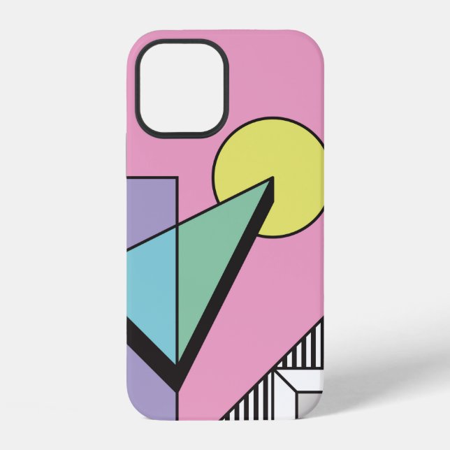 Abstract geometric composition background in postm iPhone case (Back)
