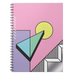Abstract geometric composition background in postm notebook
