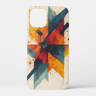 Abstract geometric composition iPhone 12 mini case
