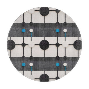 Abstract Geometric Composition Featuring Circles Cutting Board