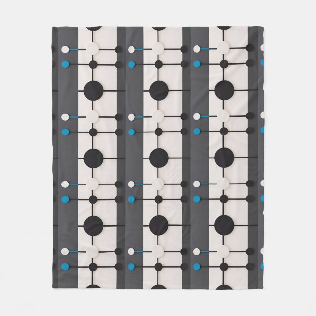 Abstract Geometric Composition Featuring Circles Fleece Blanket (Front)