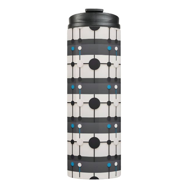 Abstract Geometric Composition Featuring Circles Thermal Tumbler (Front)