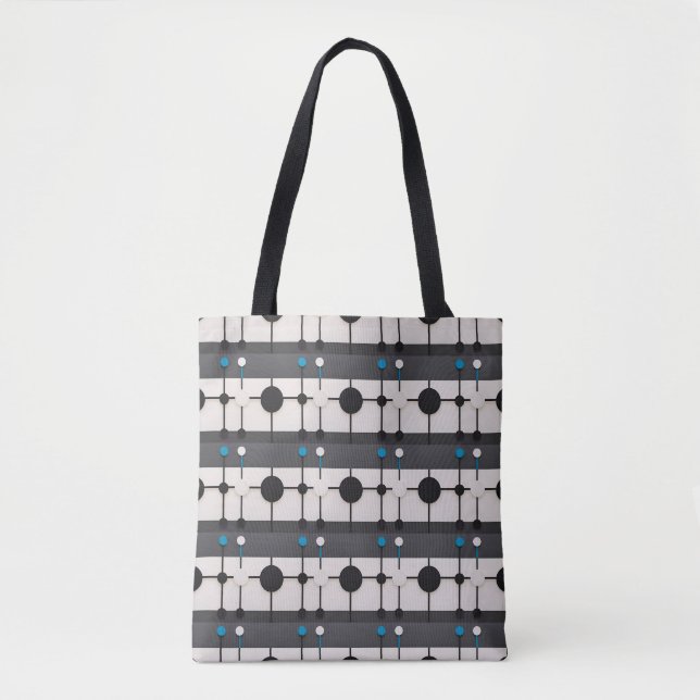 Abstract Geometric Composition Featuring Circles Tote Bag (Front)