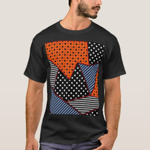 Abstract Geometric Composition: Orange Blue Patter T-Shirt
