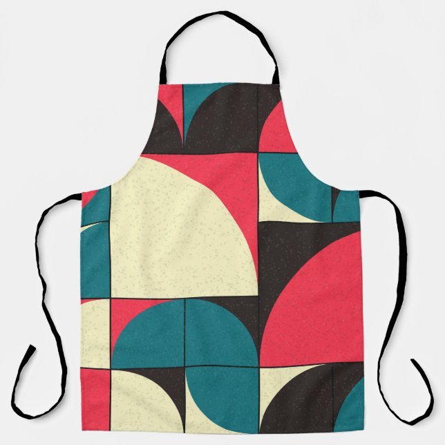 Abstract geometric, computational art illustration apron (Front)